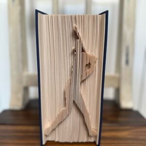 Baseball Player Book Art Sculpture